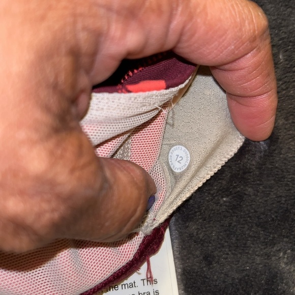 NWT Lululemon Burgundy Coral Print Free To Be Bra Light Support, A/B Cup -20 - Picture 6 of 8